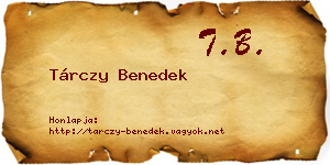 Tárczy Benedek névjegykártya